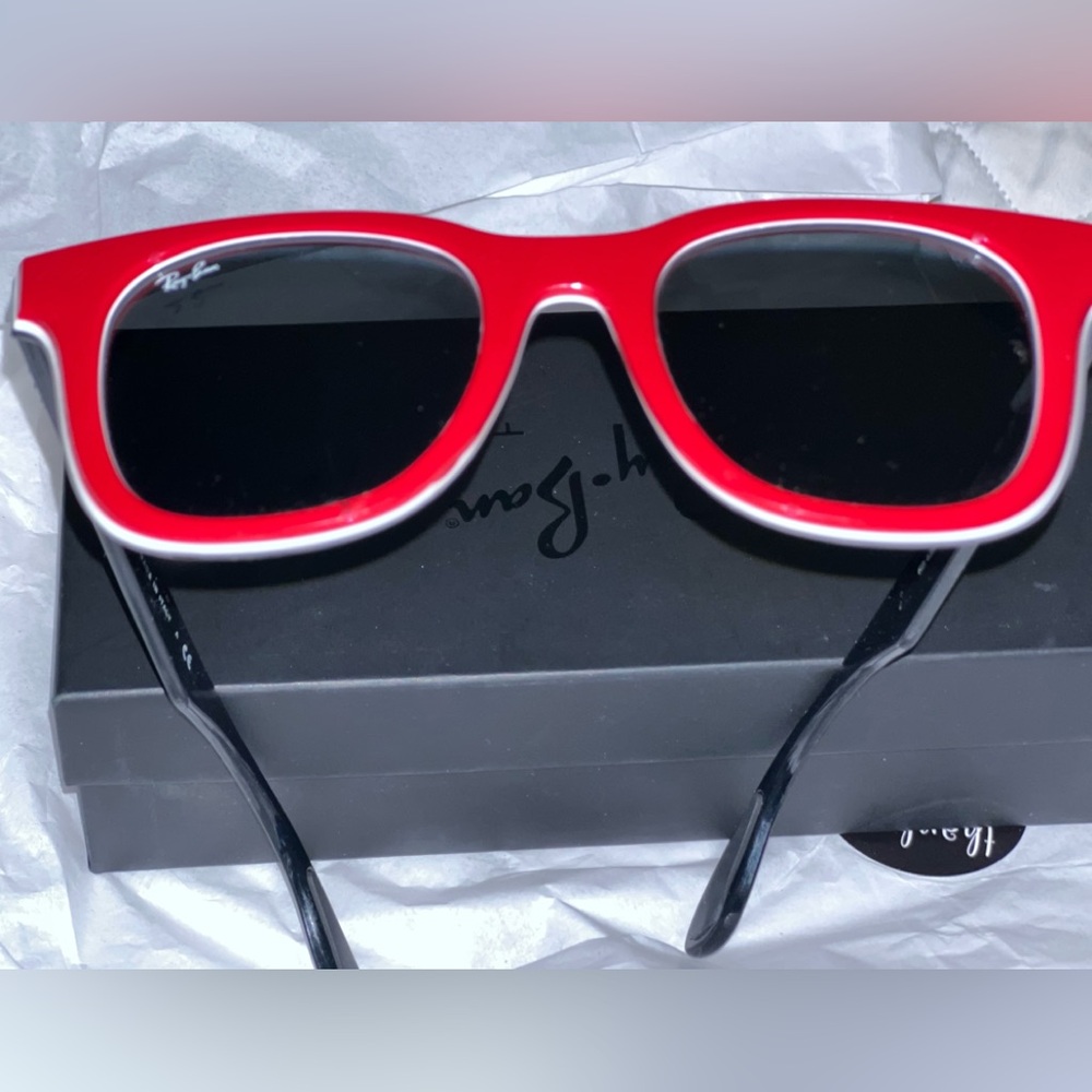RAYBAN Red and Black Sunglasses